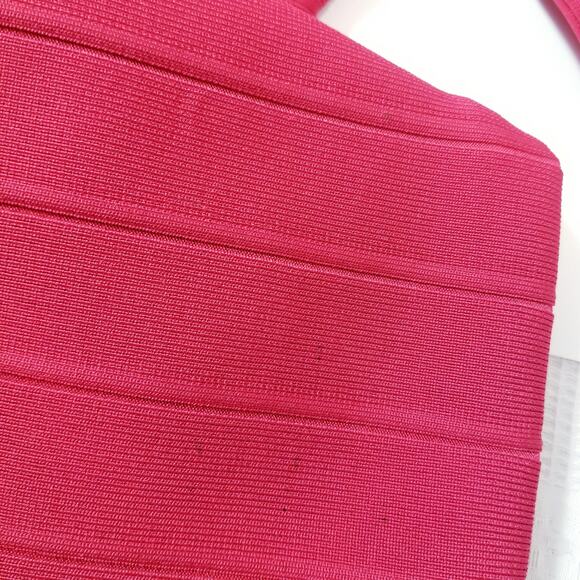 Herve Leger Candice Red Lipstick Dress Bodycon - Picture 9 of 14